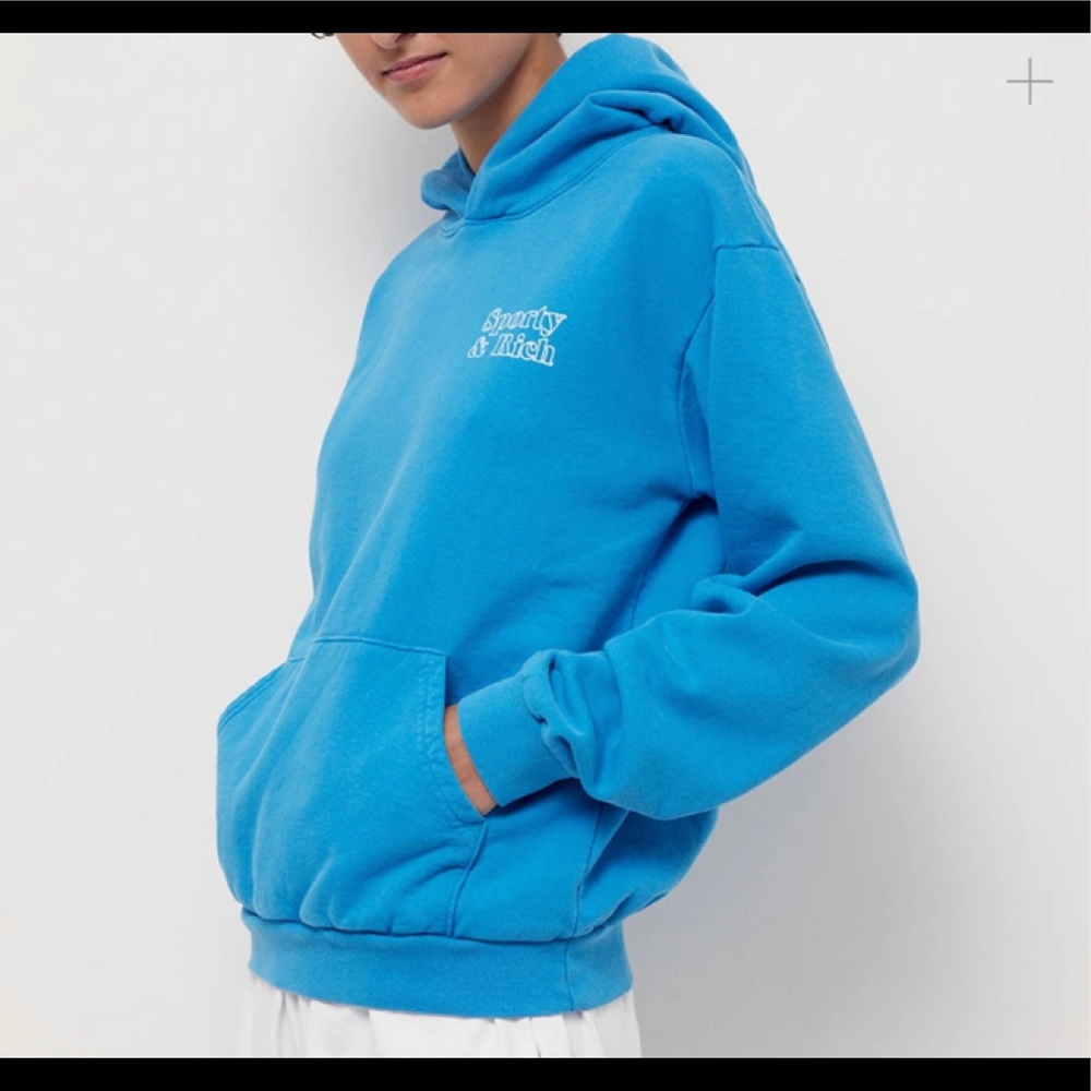 Sporty and Rich Blue Hoodie